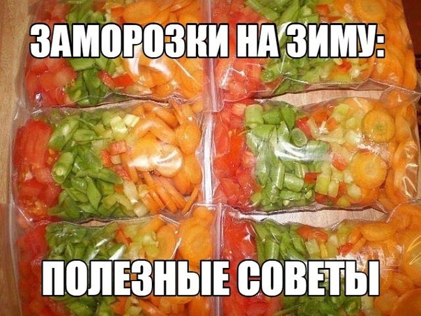 ЗАМОРОЗКИ НА ЗИМУ: ПОЛЕЗНЫЕ СОВЕТЫ С появлением на моей кухне такого устройства, как морозилка, которая довольно внушительных размеров, моя семья всю зиму и весну, когда особенно не хватает