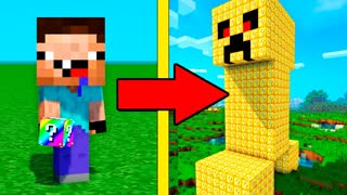 НУБ ПРОТИВ КРИПЕР ИЗ ЛАКИ БЛОКОВ В МАЙНКРАФТ ! ТРОЛЛИНГ НУБА В MINECRAFT